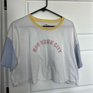 Hollister new york crop tee